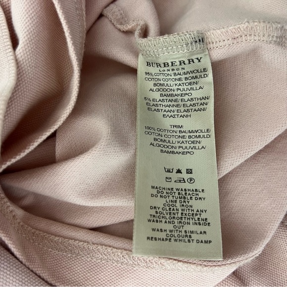 Burberry pink ruffle collar button up tshirt baby pink ! Stunning Burberry - Picture 10 of 12